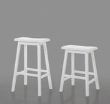 18' X 16' X 29' White Rubber Wood Bar Stool (Set-2)