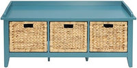 Pop of Color Teal Storage Bench