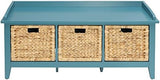 Pop of Color Teal Storage Bench