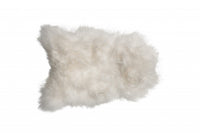 2' x 3' White Natural Wool Long-Haired Sheepskin Area Rug