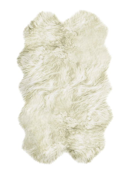 Natural White New Zealand Sheepskin Area Rug