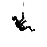 3.5" x 3.5" x 5.5" Black Climbing Man - Wall Art