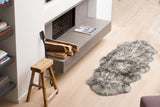 24" x 72" x 2" Gradient Gray Double Sheepskin - Area Rug