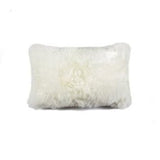 12" x 20" x 5" Natural Sheepskin  Pillow