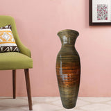 30" Golden Brown Spun Bamboo Accent Floor Vase