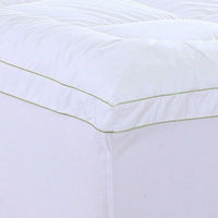 17' Square Quilted Accent Full Piping Mattress Pad With Fitted Cover