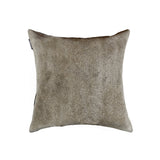 18" x 18" x 5" Gray Cowhide  Pillow