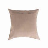 18" x 18" x 5" Salt And Pepper Chocolate And White Cowhide  Pillow