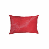 12" x 20" x 5" Yellow Cowhide  Pillow