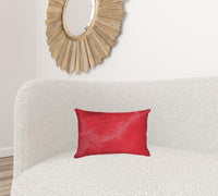 12" x 20" x 5" Yellow Cowhide  Pillow