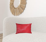 12" x 20" x 5" Yellow Cowhide  Pillow
