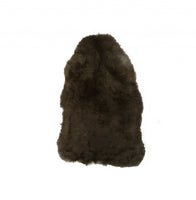 2' x 3' Brown  Natural Sheepskin Single Short Haired Area Rug