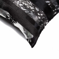 18" x 18" x 5" Black And Silver  Pillow