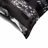18" x 18" x 5" Black And Silver  Pillow
