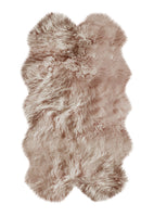 4' x 6'  Rose Pink Natural Sheepskin Area Rug