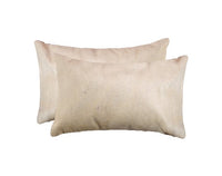 12" x 20" x 5" Fuschia Cowhide  Pillow 2 Pack