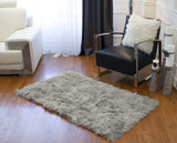 60" x 36" Off White Rectangular Faux Fur - Area Rug