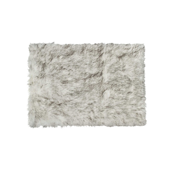 5' x 8' Ombre Gray Faux Sheepskin Rug