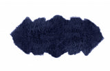 24" x 72" Ink Blue Faux Fur Sheepskin Rug