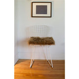Set of 2 Cozy Mauve Rose Faux Fur Chair Pads