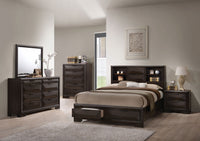 91' X 79' X 53' Espresso Eastern King Storage Bed