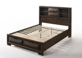 91' X 63' X 53' Espresso Rubber Wood Queen Storage Bed
