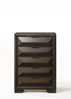 34' X 17' X 51' Espresso Rubber Wood Chest