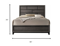 86' X 79' X 56' Weathered Gray Eastern King Bed