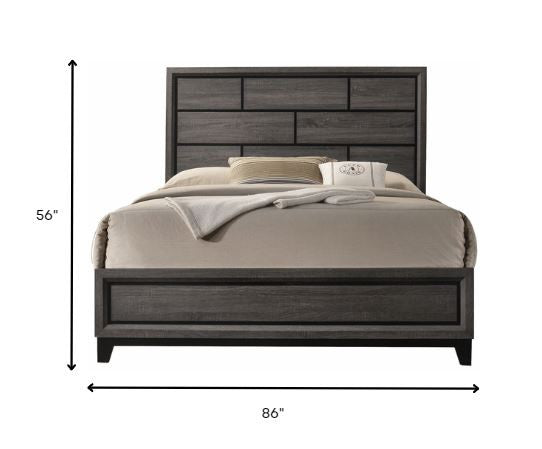 86' X 63' X 56' Queen Weathered Gray Paper Veneer Bed