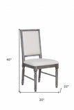 20' X 22' X 40' 2pc Light Cream Linen And Weathered Gray Side Chair