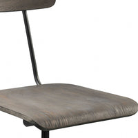 21' X 25' X 45' 2pc Gray Fabric And Gray Oak Side Chair