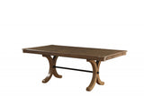 64-88' X 44' X 30' Gray Oak Dining Table