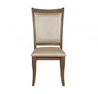 23' X 19' X 40' 2pc Beige Leatherette And Gray Oak Side Chair
