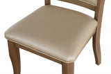 23' X 19' X 40' 2pc Beige Leatherette And Gray Oak Side Chair