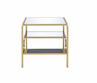 28' X 24' X 23' Gold And Clear Glass End Table