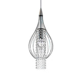 Xyza 1-light Crystal 7.5-inch Chrome-finish Chandelier