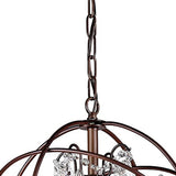 Edwards Antique Bronze 16-inch Crystal Chandelier