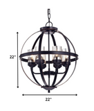 Almog Oil Rubbed Bronze 19-inch Round Pendant Light