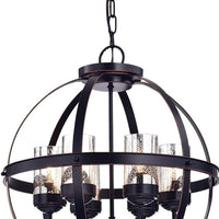 Almog Oil Rubbed Bronze 19-inch Round Pendant Light