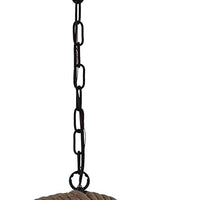 Twirlie 16.5-inch Hemp Rope Antique Bronze Metal Chandelier