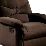 34.65' X 35.04' X 39.76' Chocolate Upholstered Motion Recliner