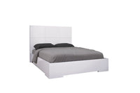 81 X 85 X 48 White Stainless Steel King Bed