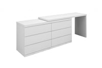 65 X 20 X 32 White Double Dresser Extension