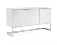 60 X 15 X 32 White Stainless Steel Buffet