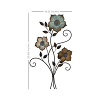 Distressed Chic Metal Flower Wall Decor
