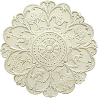 Distressed Floral Shabby Medallion Metal Wall Decor