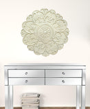 Distressed Floral Shabby Medallion Metal Wall Decor