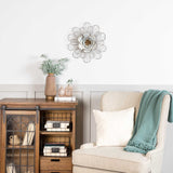 Well-Crafted Galvanized Daisy Metal Wall Decor
