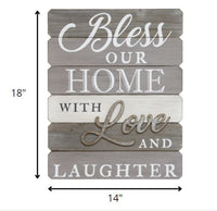 Bless Our Home Wood and Metal Wall Decor