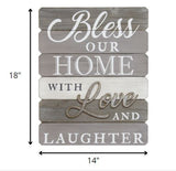 Bless Our Home Wood and Metal Wall Decor